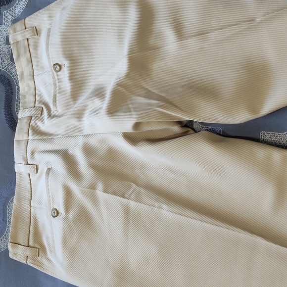 HUGO Cream Chevron Dress Pant 34R - Picture 4 of 7